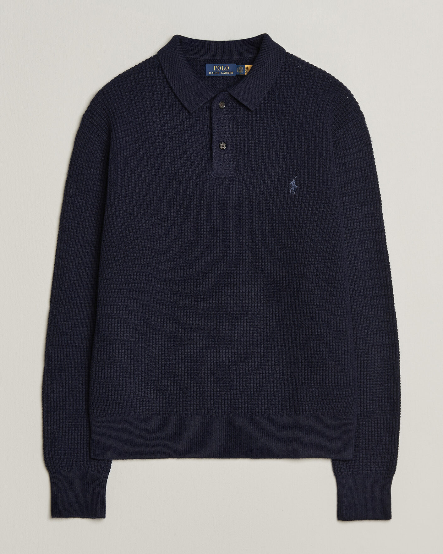 Herre | Trøjer | Polo Ralph Lauren | Wool/Cotton Knitted Polo Hunter Navy