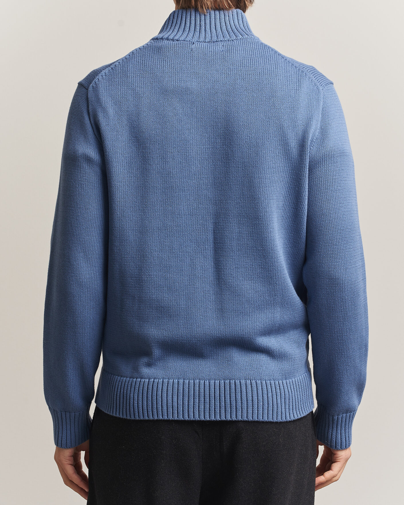 Herre | Trøjer | Polo Ralph Lauren | Cotton Half Zip Carson Blue
