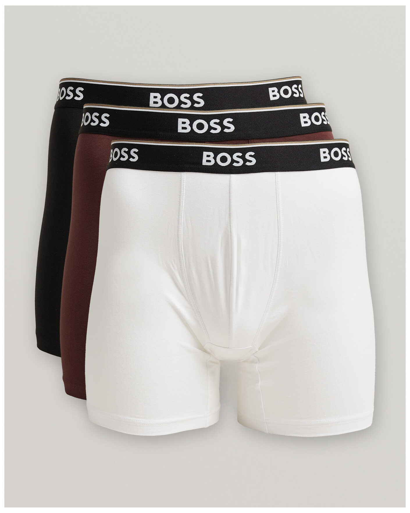 Herre | Undertøj | BOSS BLACK | 3-Pack Long Leg Boxer Burgundy/White/Black