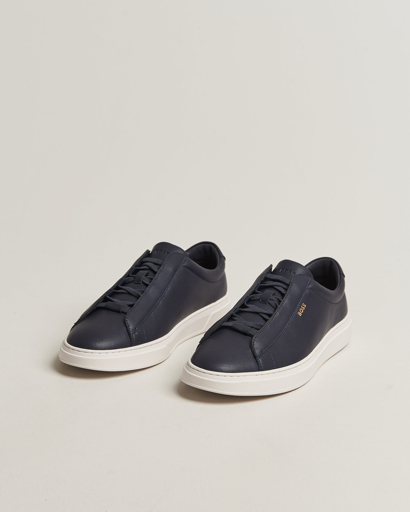 Herre | Sneakers | BOSS BLACK | Kieran Leather Sneaker Dark Blue