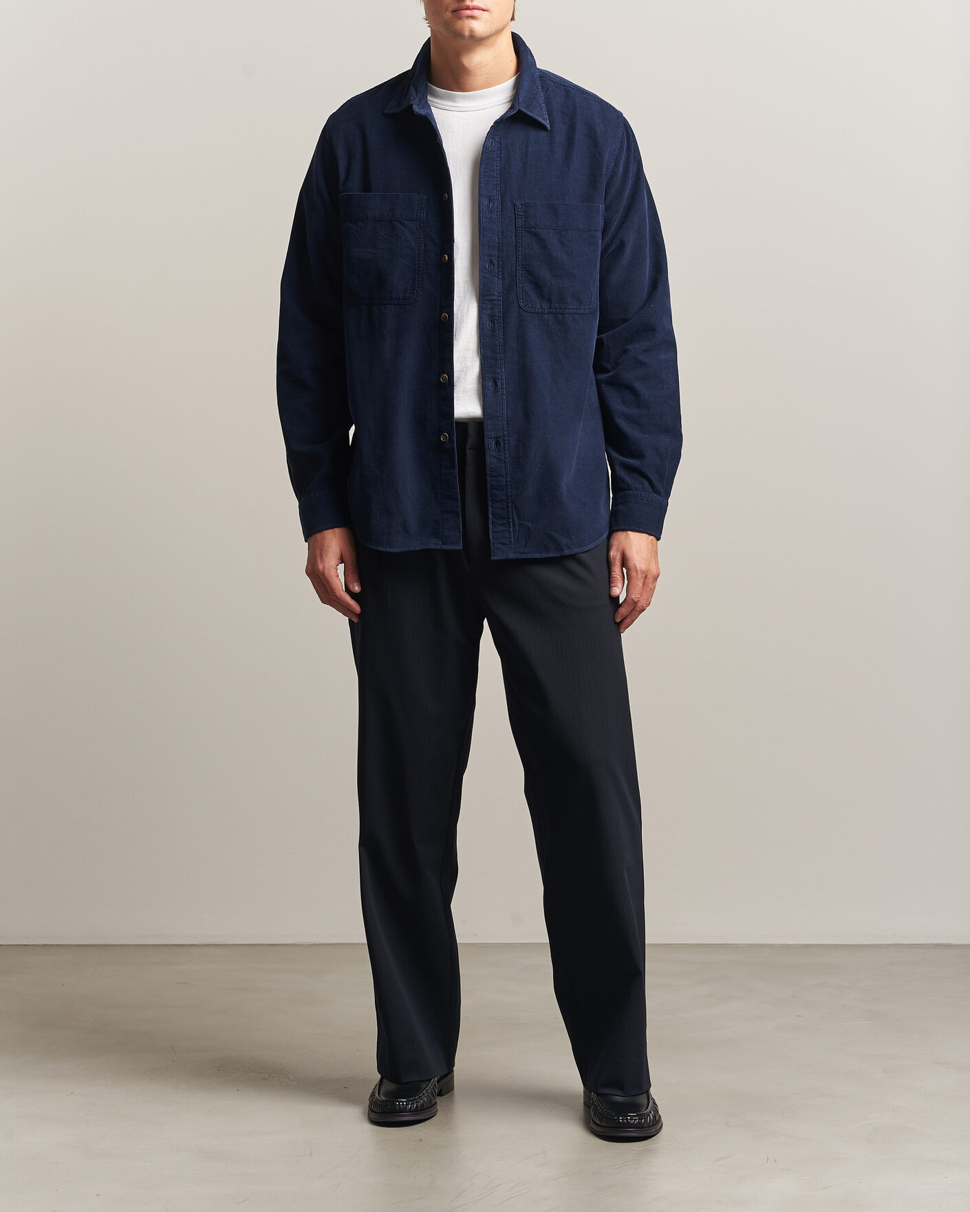Herre | Skjorter | PS Paul Smith | Casual Fit Corduroy Shirt Navy