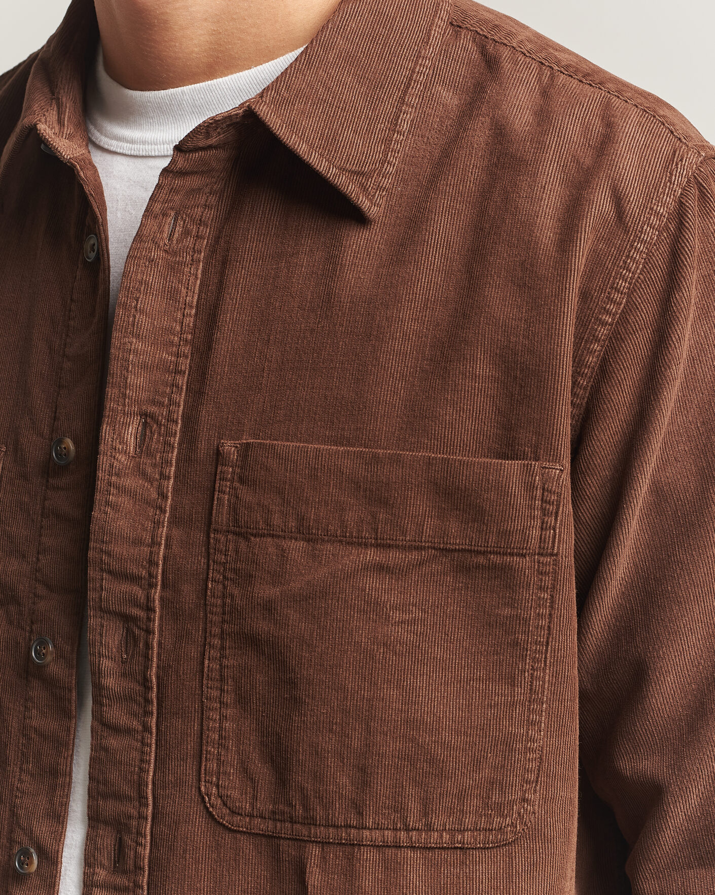 Herre | Skjorter | PS Paul Smith | Casual Fit Corduroy Shirt Brown