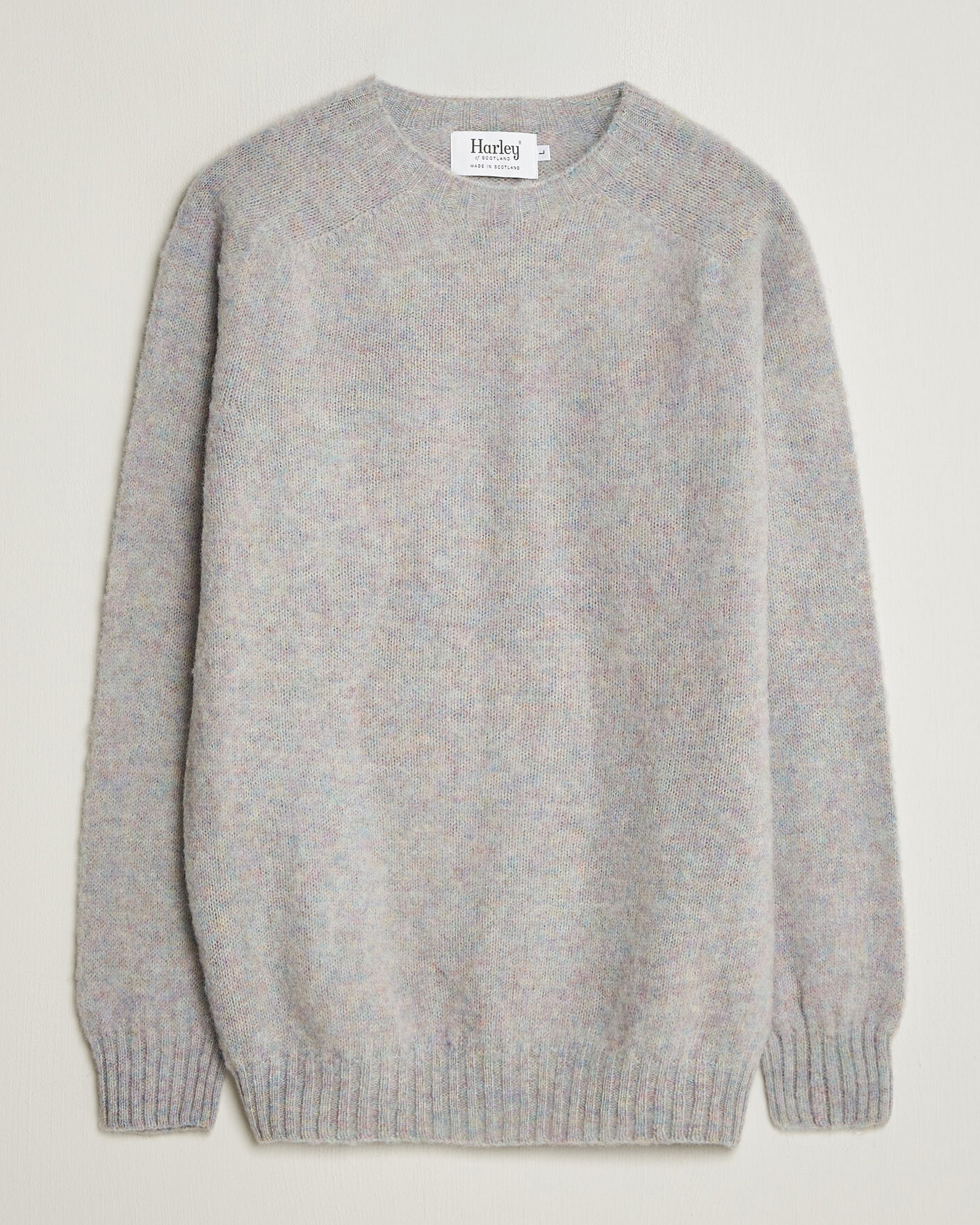 Herre | Trøjer | Harley Of Scotland | Brushed Supersoft Lambswool Crewneck Aurora