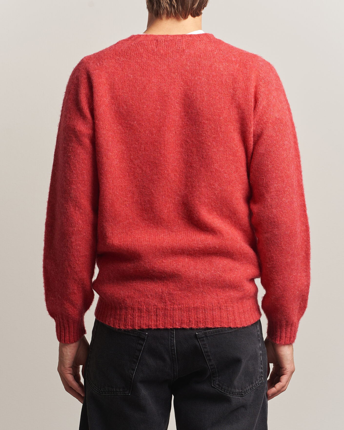 Herre | Trøjer | Harley Of Scotland | Brushed Supersoft Lambswool Crewneck Damask