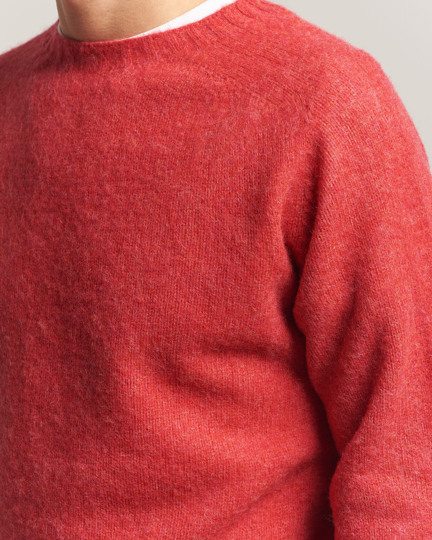 Herre | Trøjer | Harley Of Scotland | Brushed Supersoft Lambswool Crewneck Damask