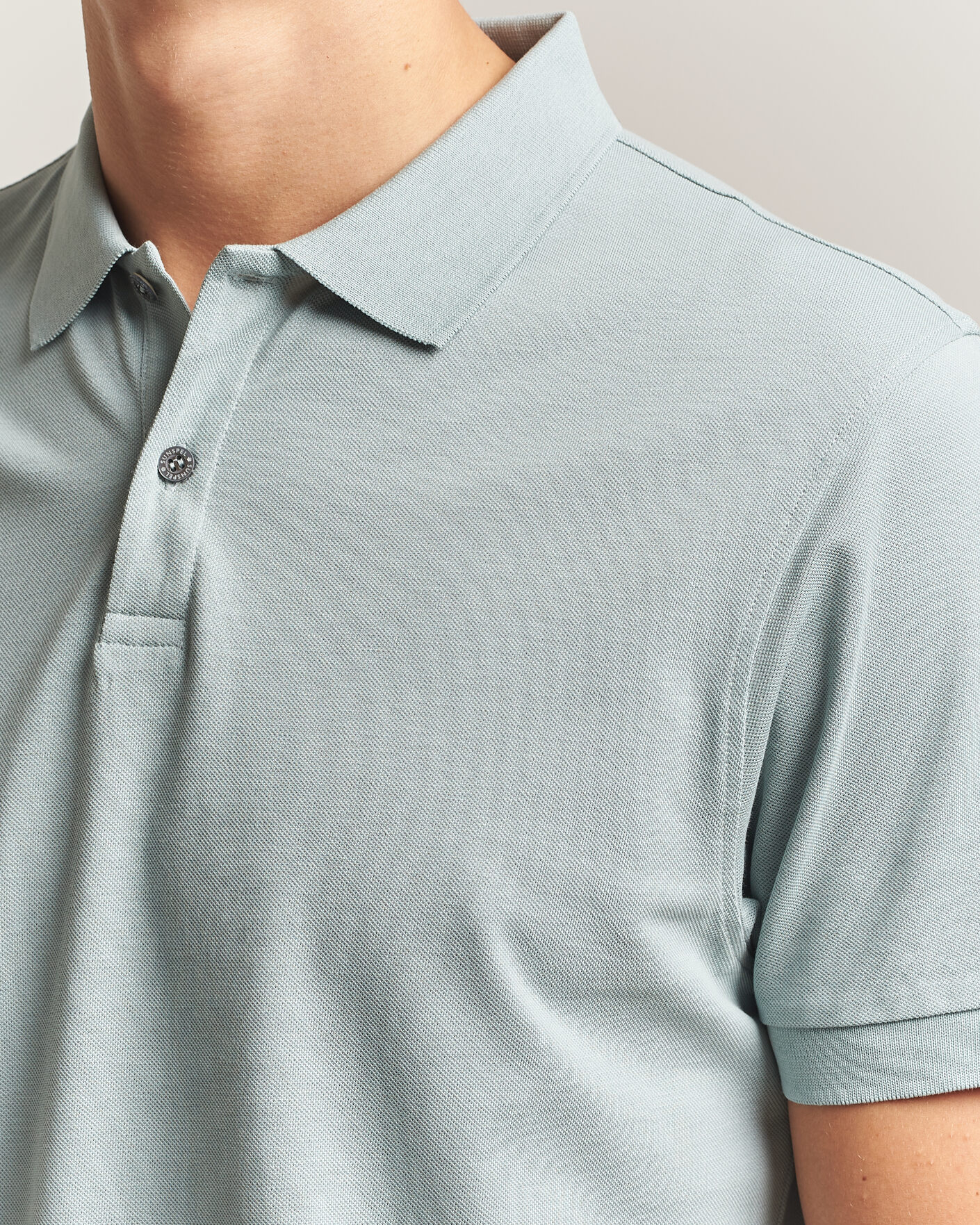 Herre | Polotrøjer | Sunspel | Short Sleeve Pique Polo Light Green