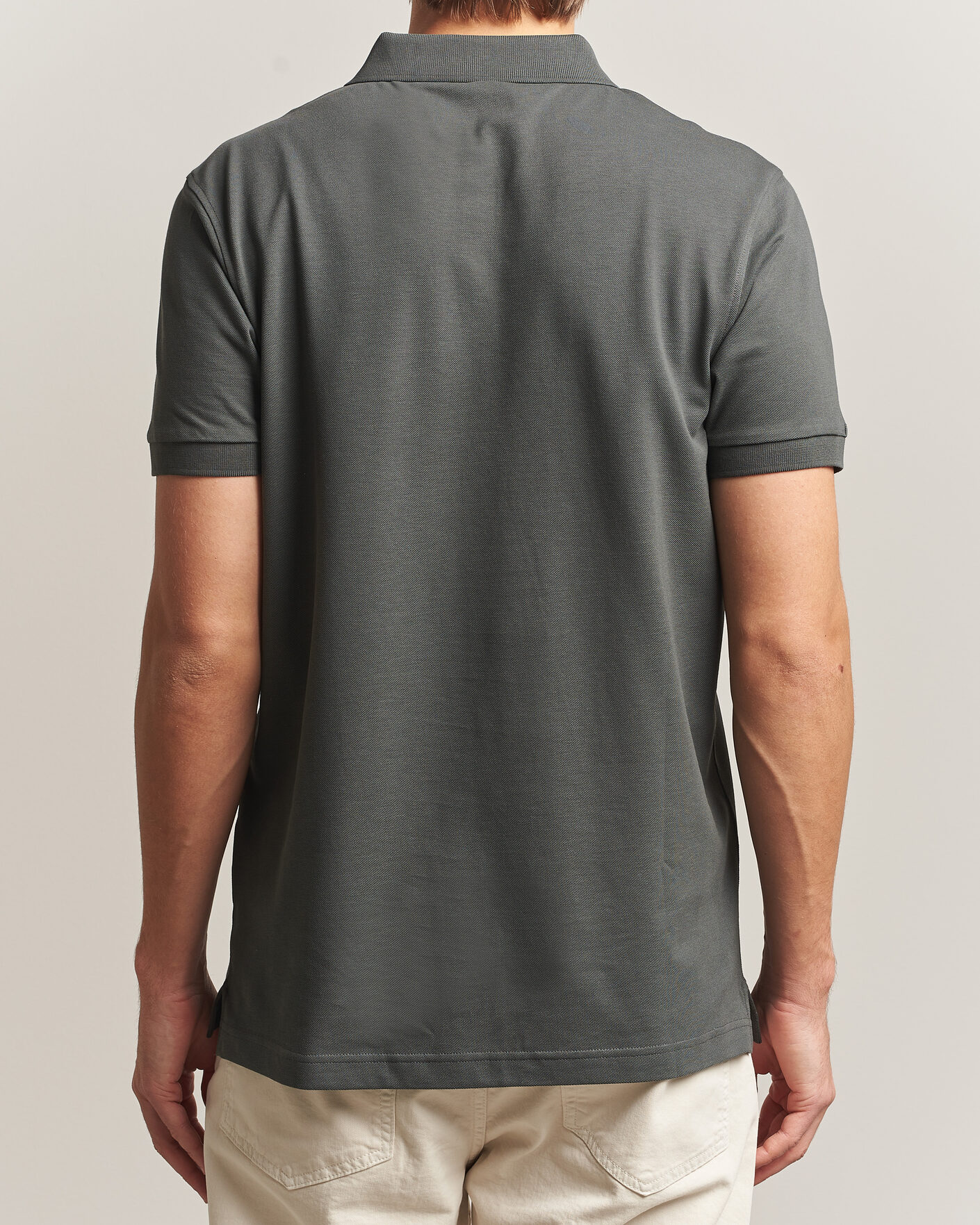 Herre | Polotrøjer | Sunspel | Short Sleeve Pique Polo Slate Green