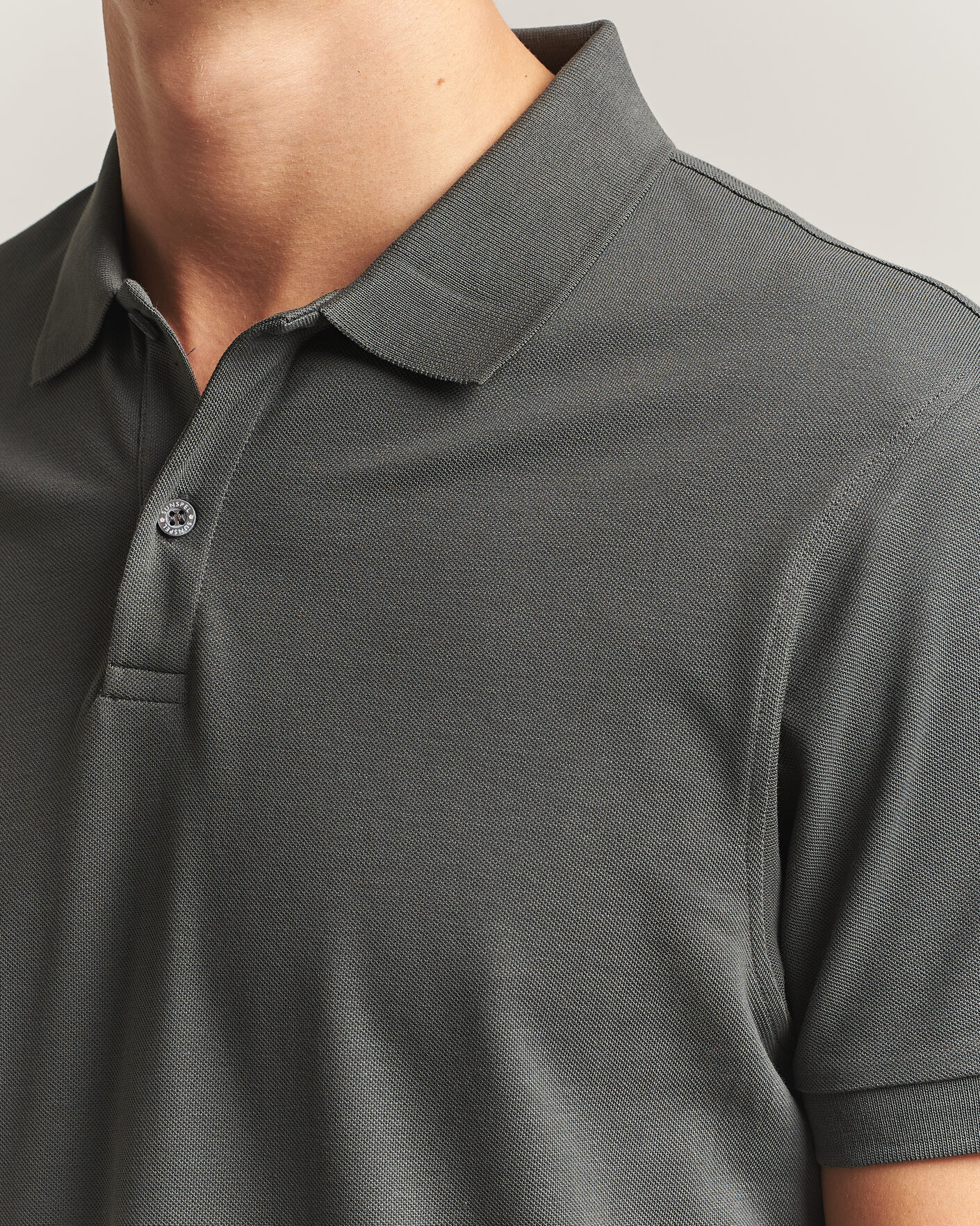 Herre | Polotrøjer | Sunspel | Short Sleeve Pique Polo Slate Green