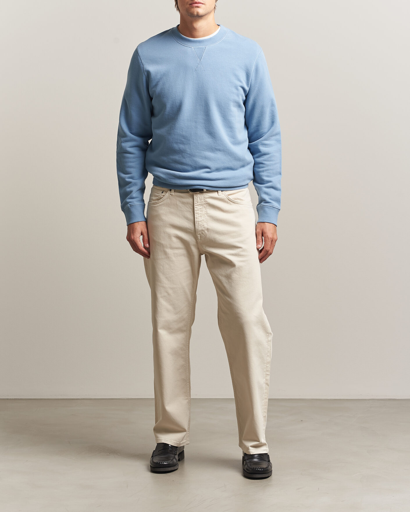 Herre | Trøjer | Sunspel | Loopback Sweatshirt Studio Blue