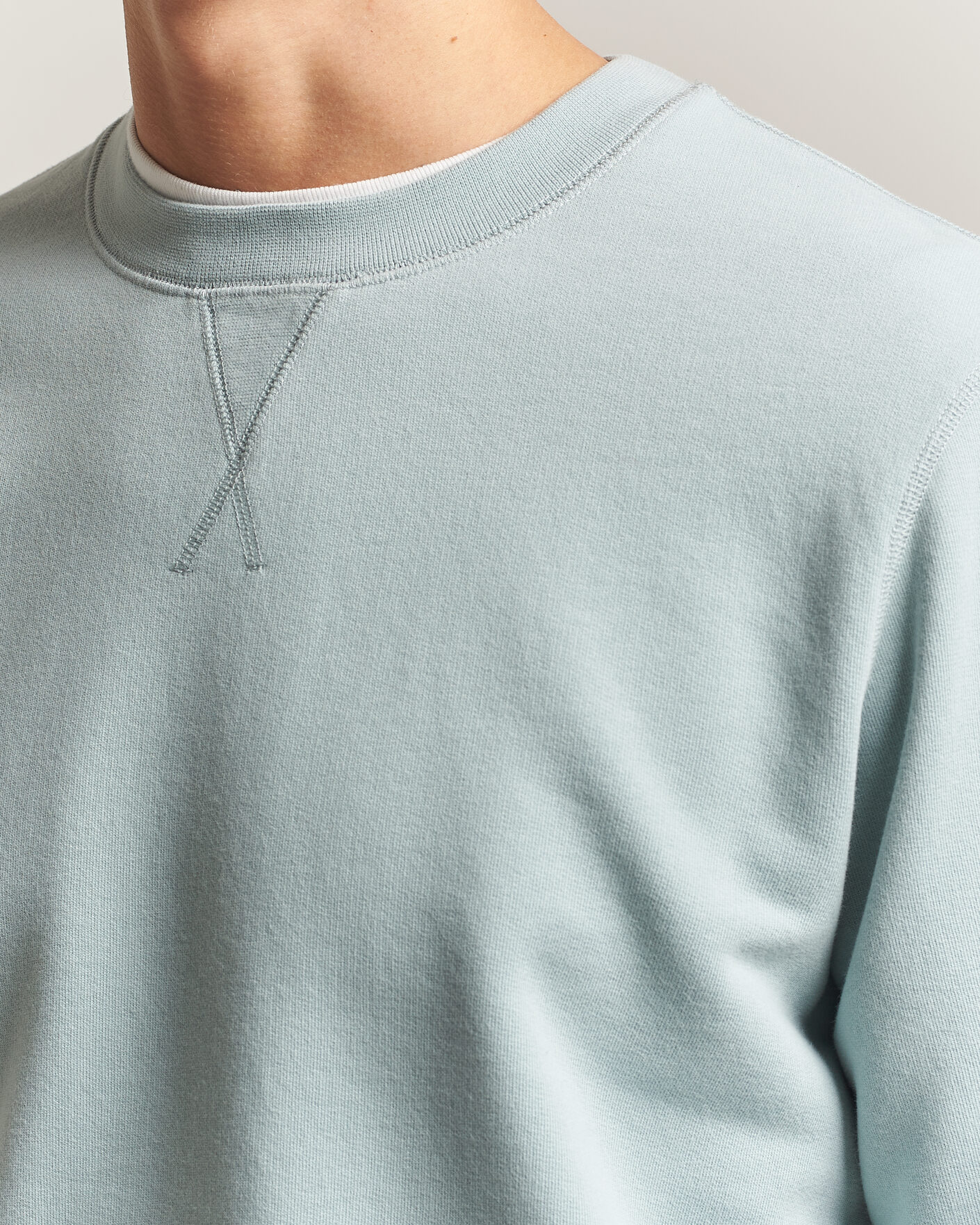 Herre | Trøjer | Sunspel | Loopback Sweatshirt Light Green