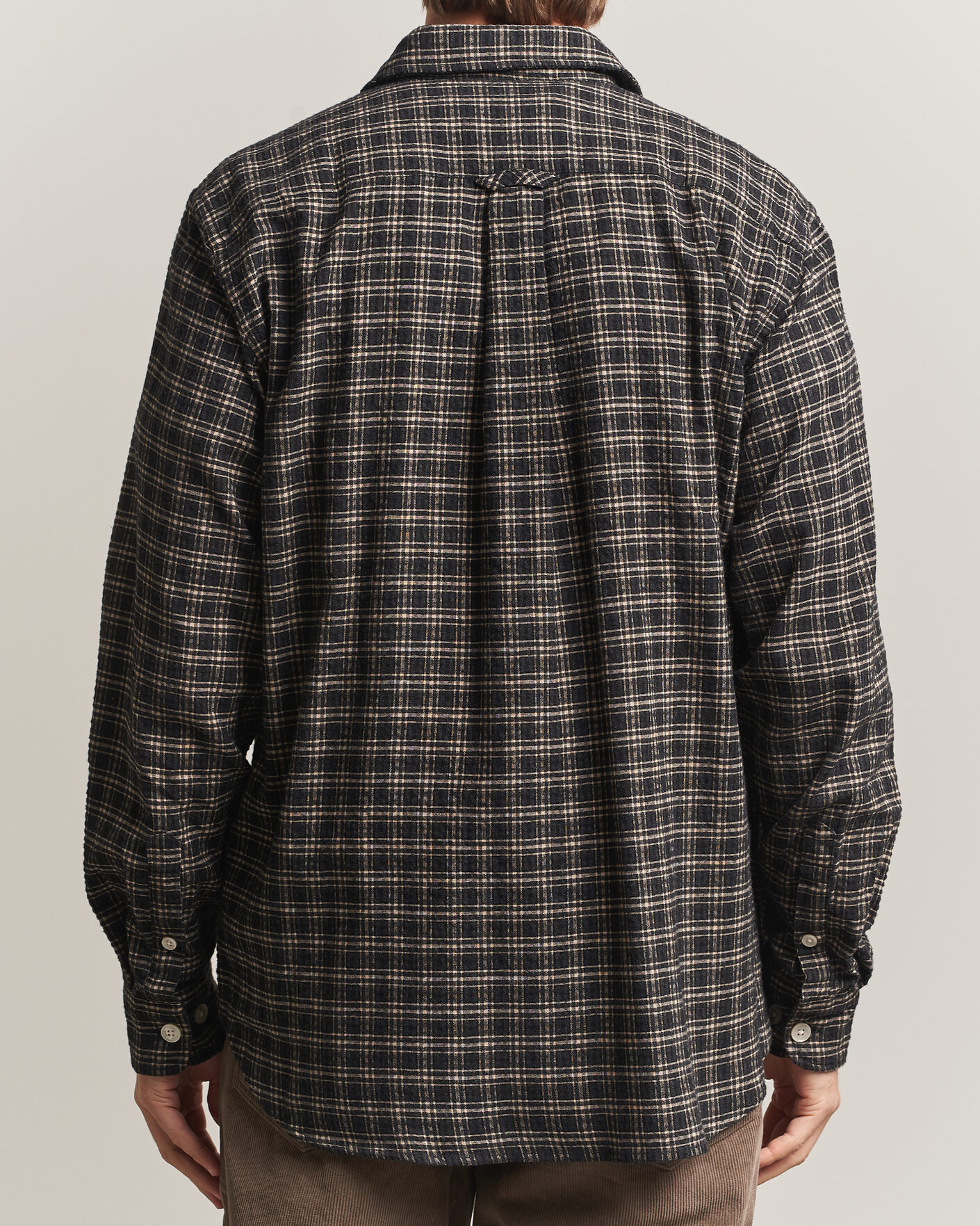 Herre | Skjorter | Forét | Form Regular Fit Italian Check Shirt Black