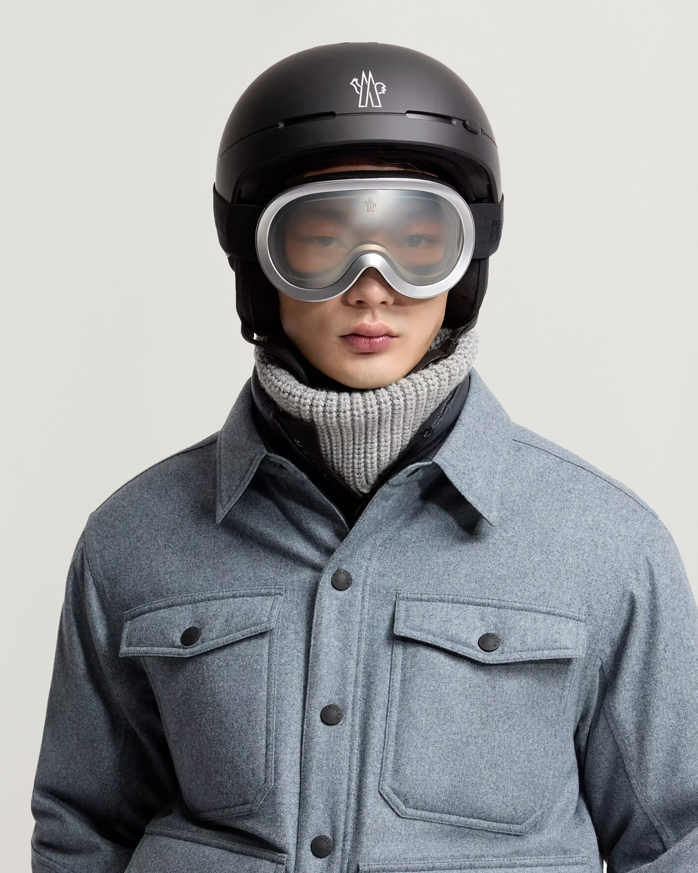 Herre | Solbriller | Moncler Lunettes | Snowray Ski Googles Shiny Silver