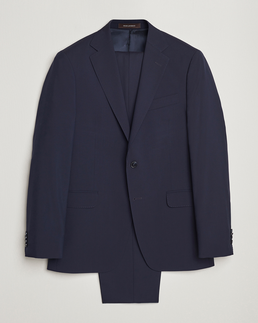 Herre | Jakkesæt | Oscar Jacobson | Falk Wool Suit Blue