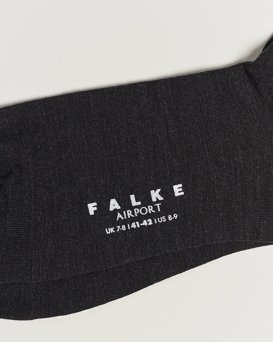 Herre | Undertøj | Falke | 3-pack Airport Socks Anthracite Melange