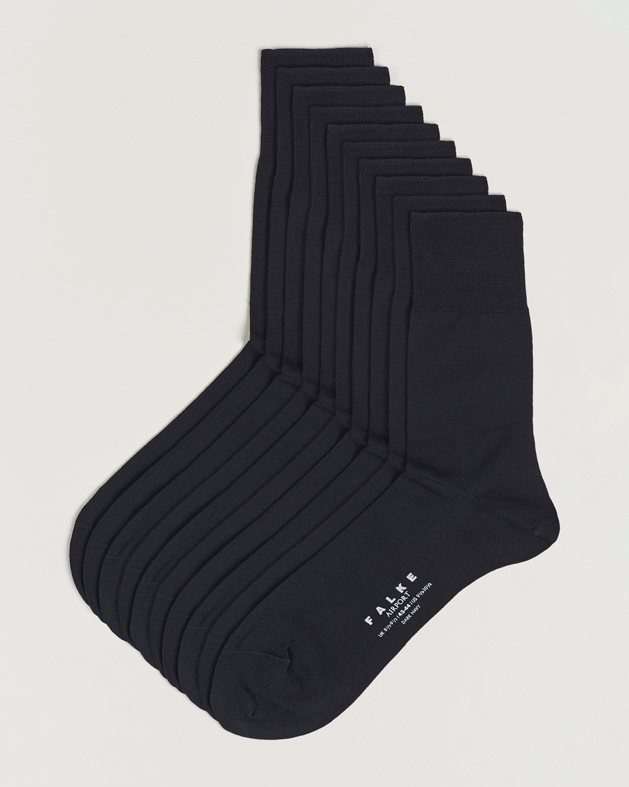 Herre | Undertøj | Falke | 10-Pack Airport Socks Dark Navy