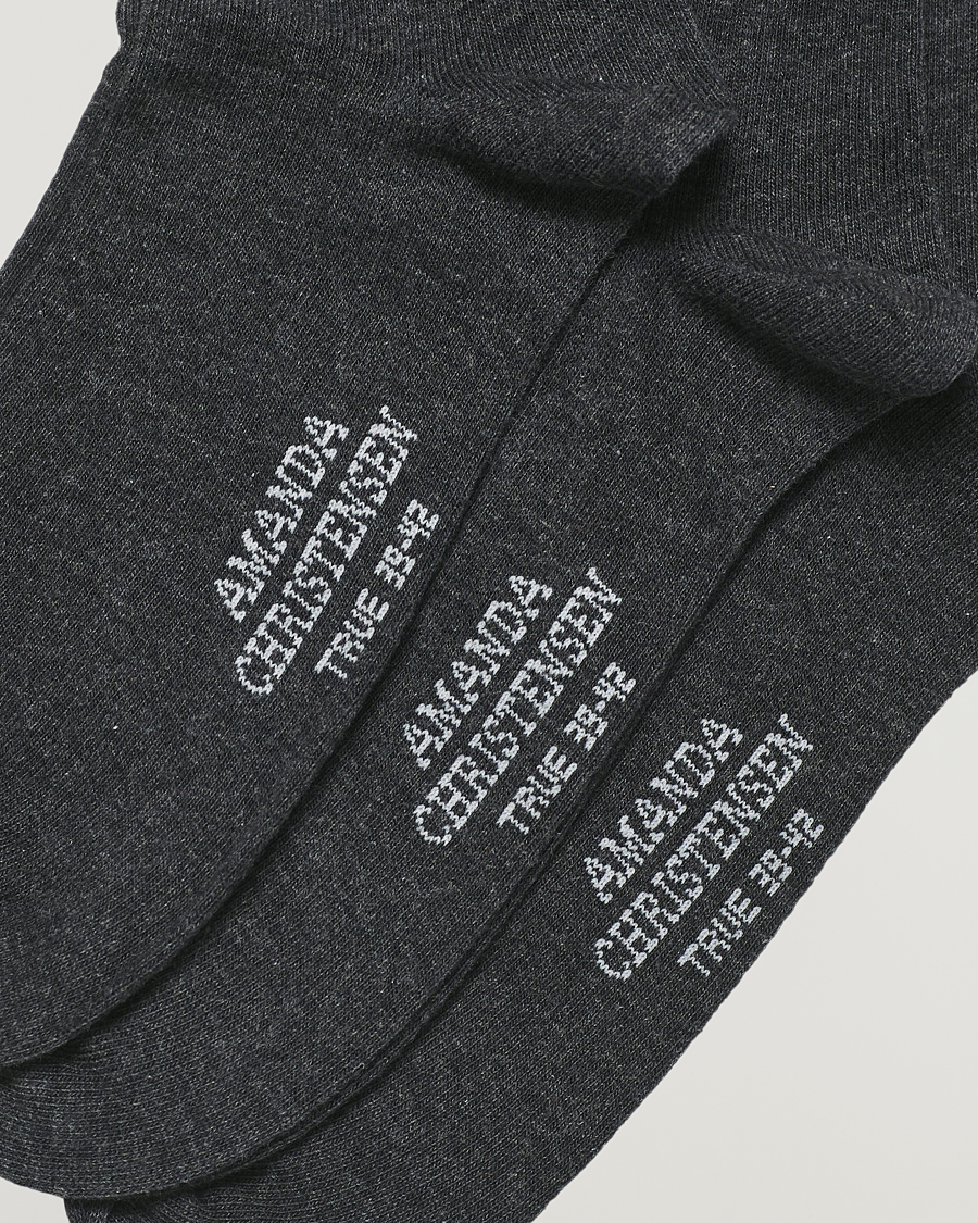 Herre | Undertøj | Amanda Christensen | 9-Pack True Cotton Socks Antrachite Melange