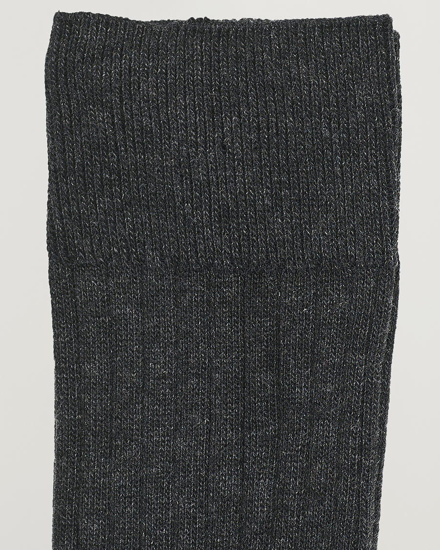 Herre | Undertøj | Amanda Christensen | 6-Pack True Cotton Ribbed Socks Antracite Melange