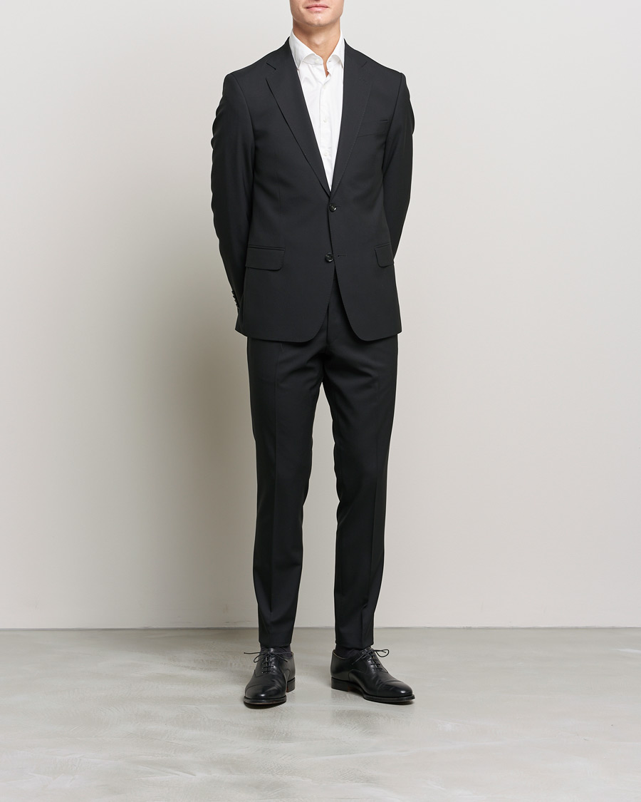 Herre | Business & Beyond | Oscar Jacobson | Edmund Wool Suit Black