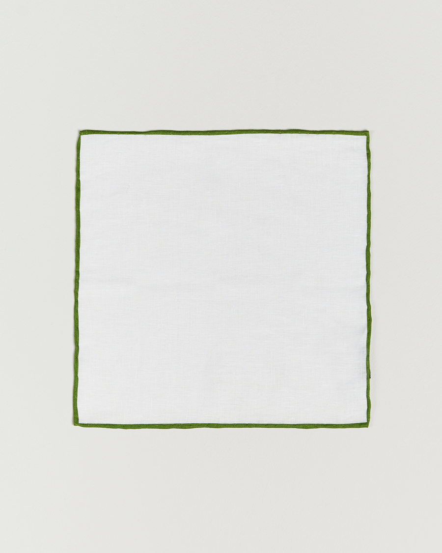 Herre | Snart på lager | Amanda Christensen | Set Tie & Pocket Square Green/White
