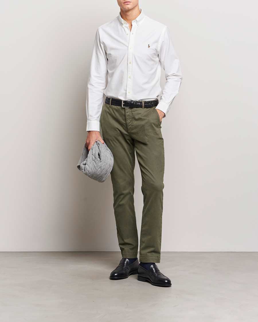 Herre | Skjorter | Polo Ralph Lauren | 2-Pack Slim Fit Shirt Oxford White/Stripes Blue