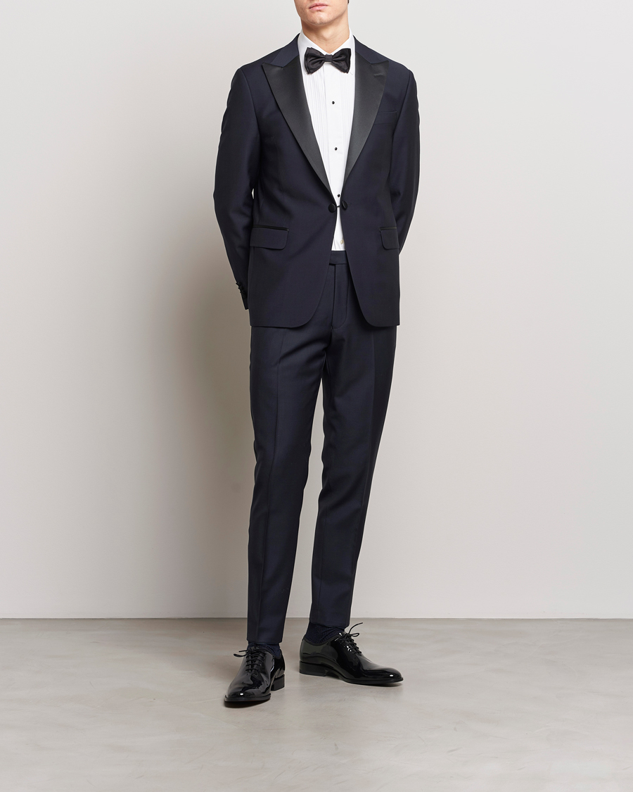 Herr |  | Oscar Jacobson | Frampton Wool Tuxedo Suit Navy