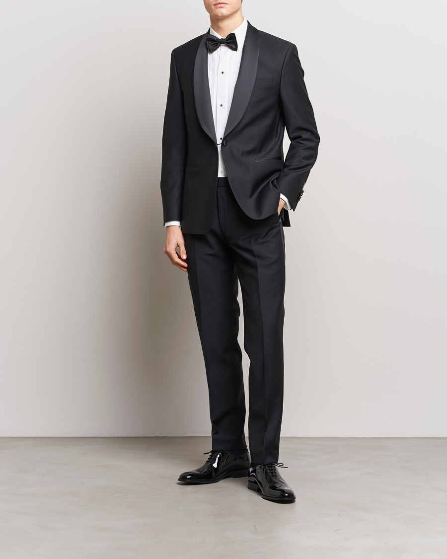 Herre |  | Oscar Jacobson | Figaro/Denz Straight Wool Tuxedo Suit Black