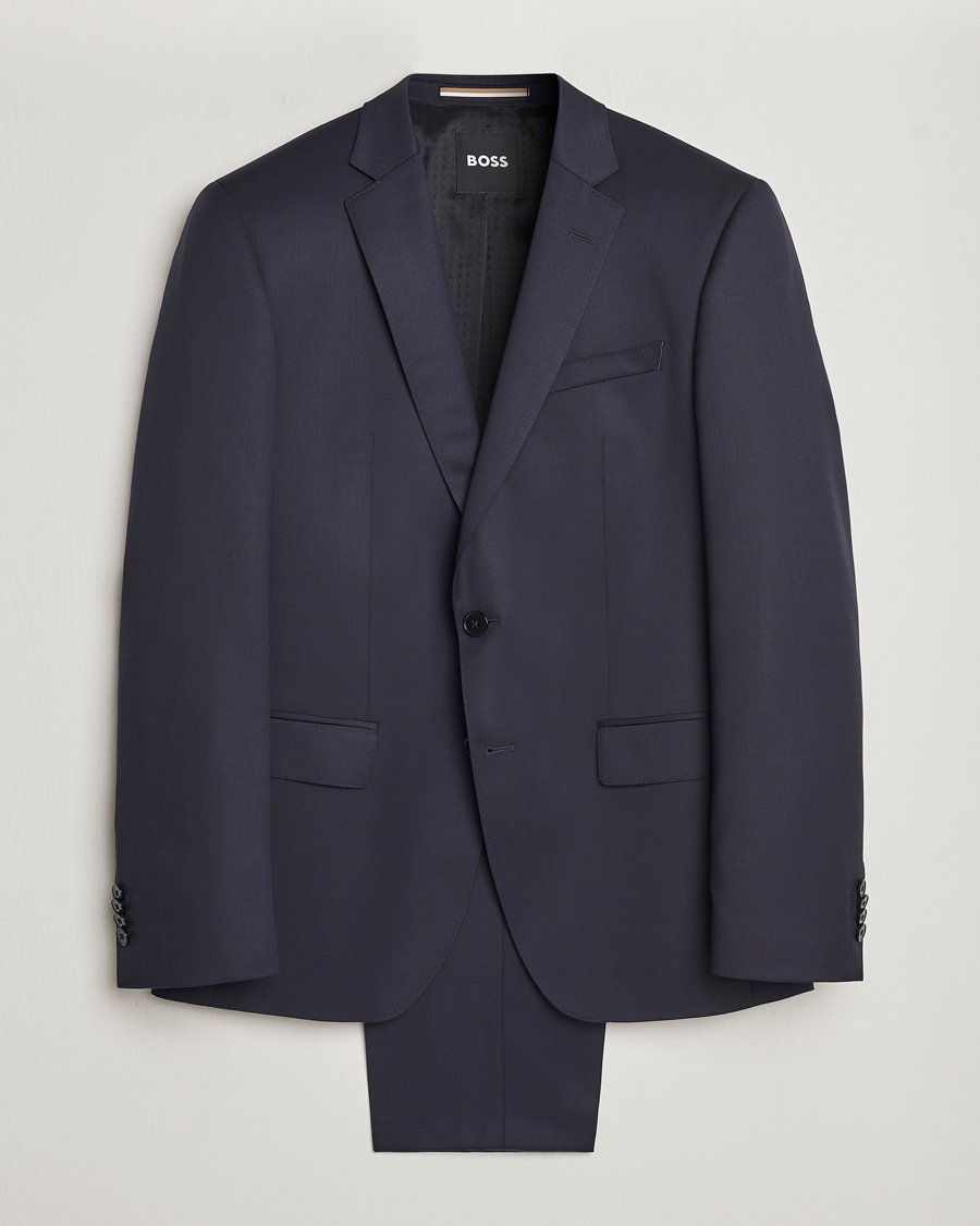 Herre | Jakkesæt | BOSS BLACK | Huge Wool Suit Dark Blue