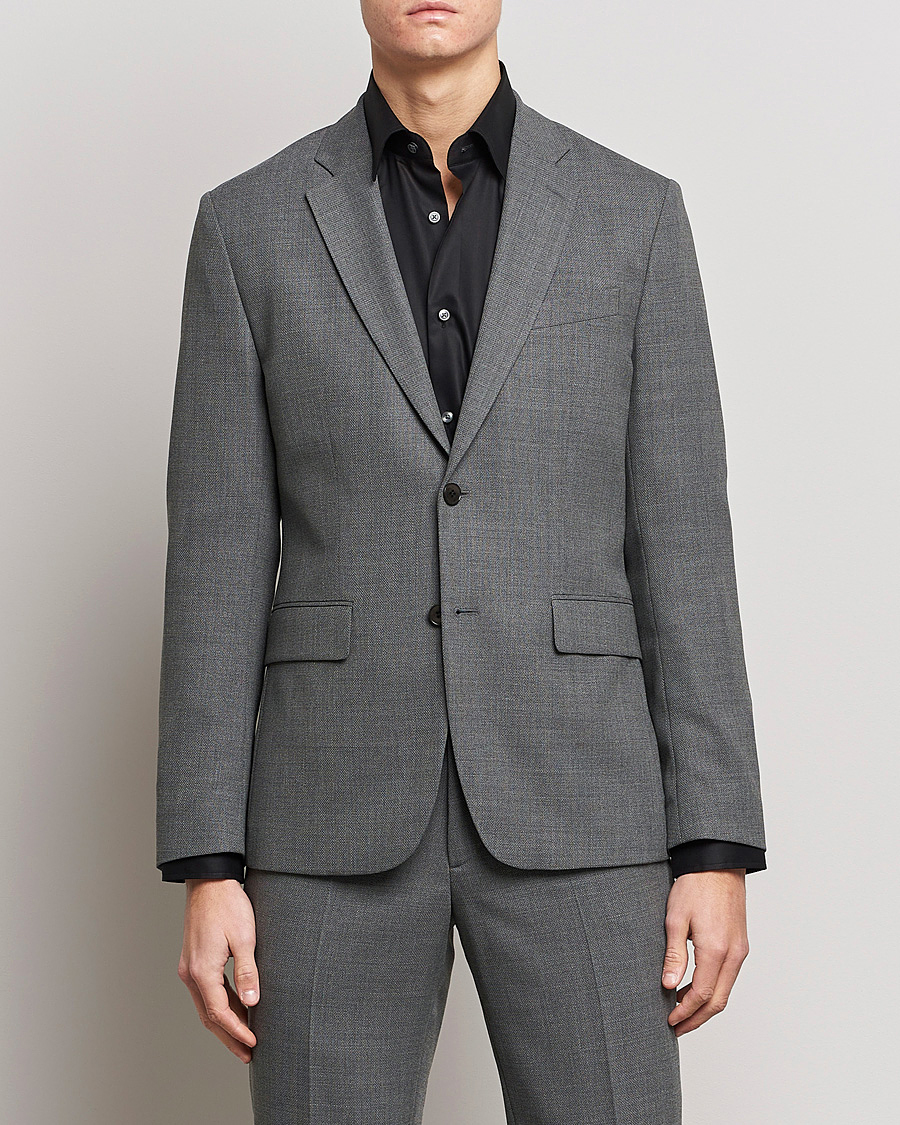 Herre | Tøj | J.Lindeberg | Hopper Active Hopsack Suit Grey Melange