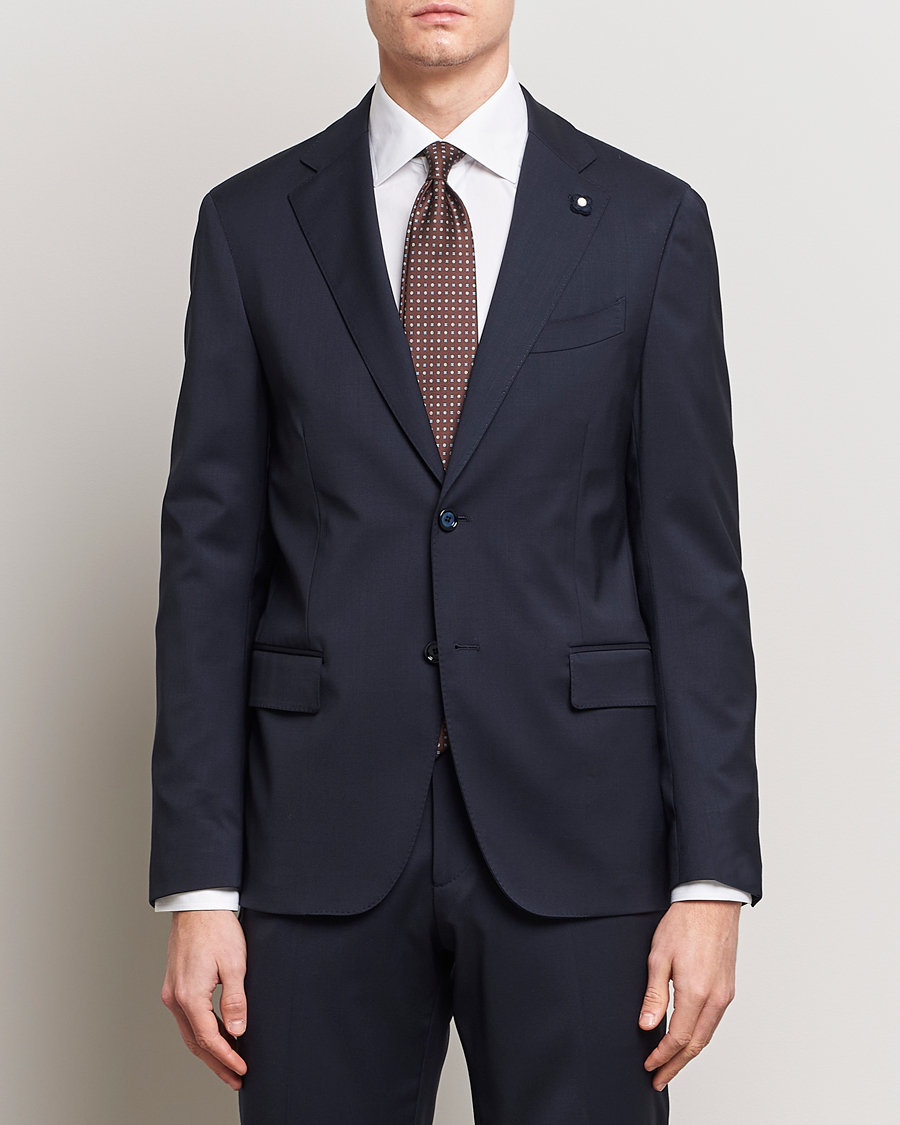 Herre | Tøj | Lardini | Wool Suit Navy