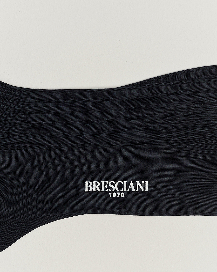 Herre | Undertøj | Bresciani | 3-pack Cotton Ribbed Short Socks Navy