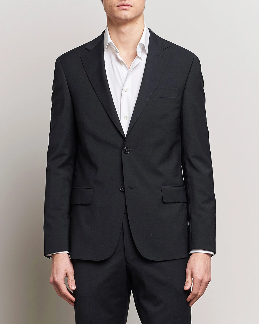 Herre | Tøj | Oscar Jacobson | Edmund Wool Stretch Suit Black