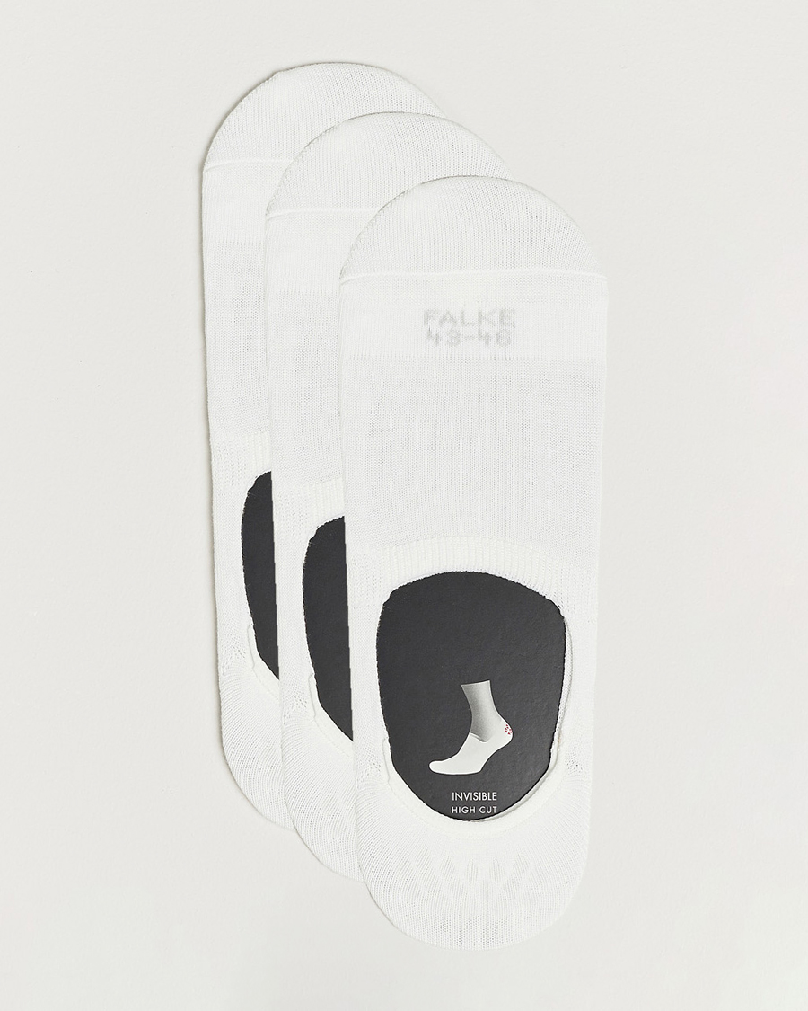 Herre | Undertøj | Falke | 3-pack Casual High Cut Sneaker Socks White