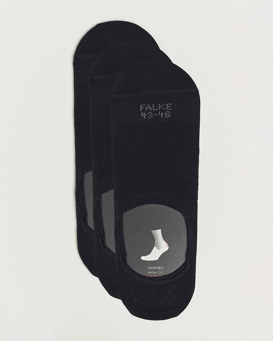 Herre | Undertøj | Falke | 3-pack Casual High Cut Sneaker Socks Black