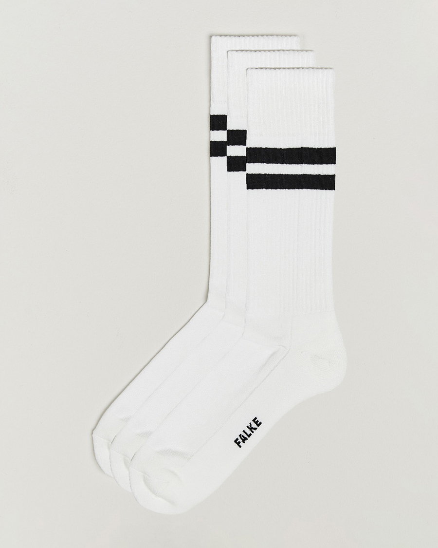 Herre | Undertøj | Falke | 3-pack Dynamic Tennis Socks White/Black