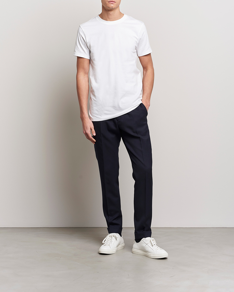Herre | T-Shirts | Bread & Boxers | 3-pack Crew Neck Regular T-Shirt White