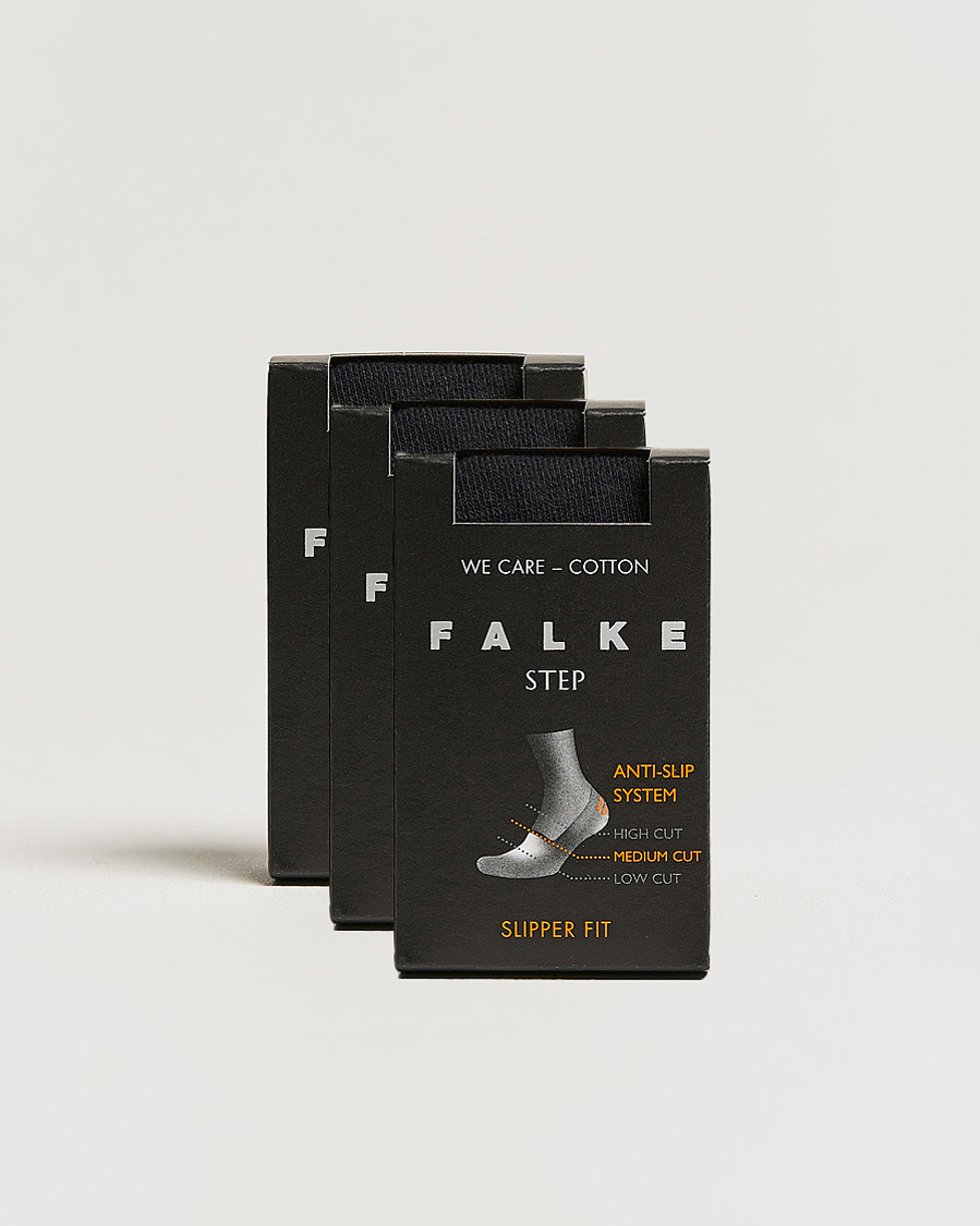Herre | Undertøj | Falke | 3-pack Step In Box Loafer Socks Black