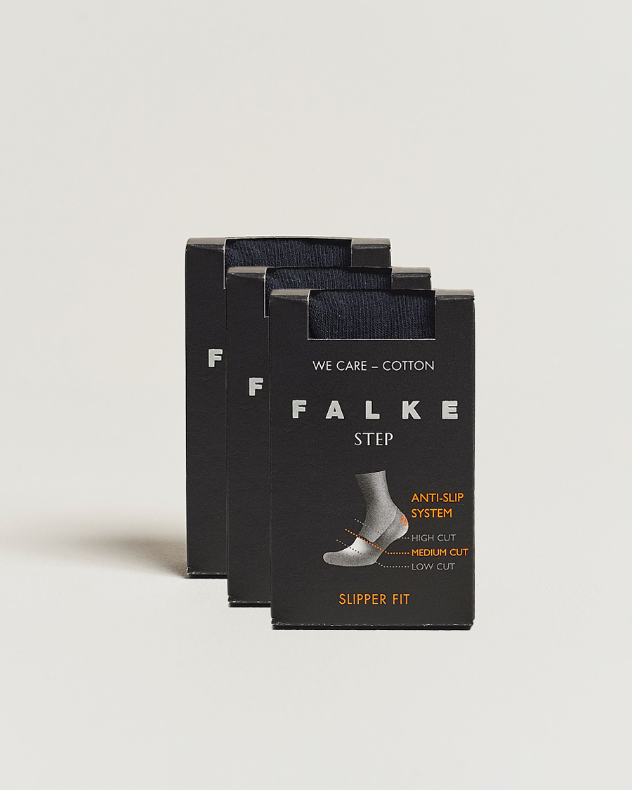Herre | Undertøj | Falke | 3-pack Step In Box Loafer Socks Navy