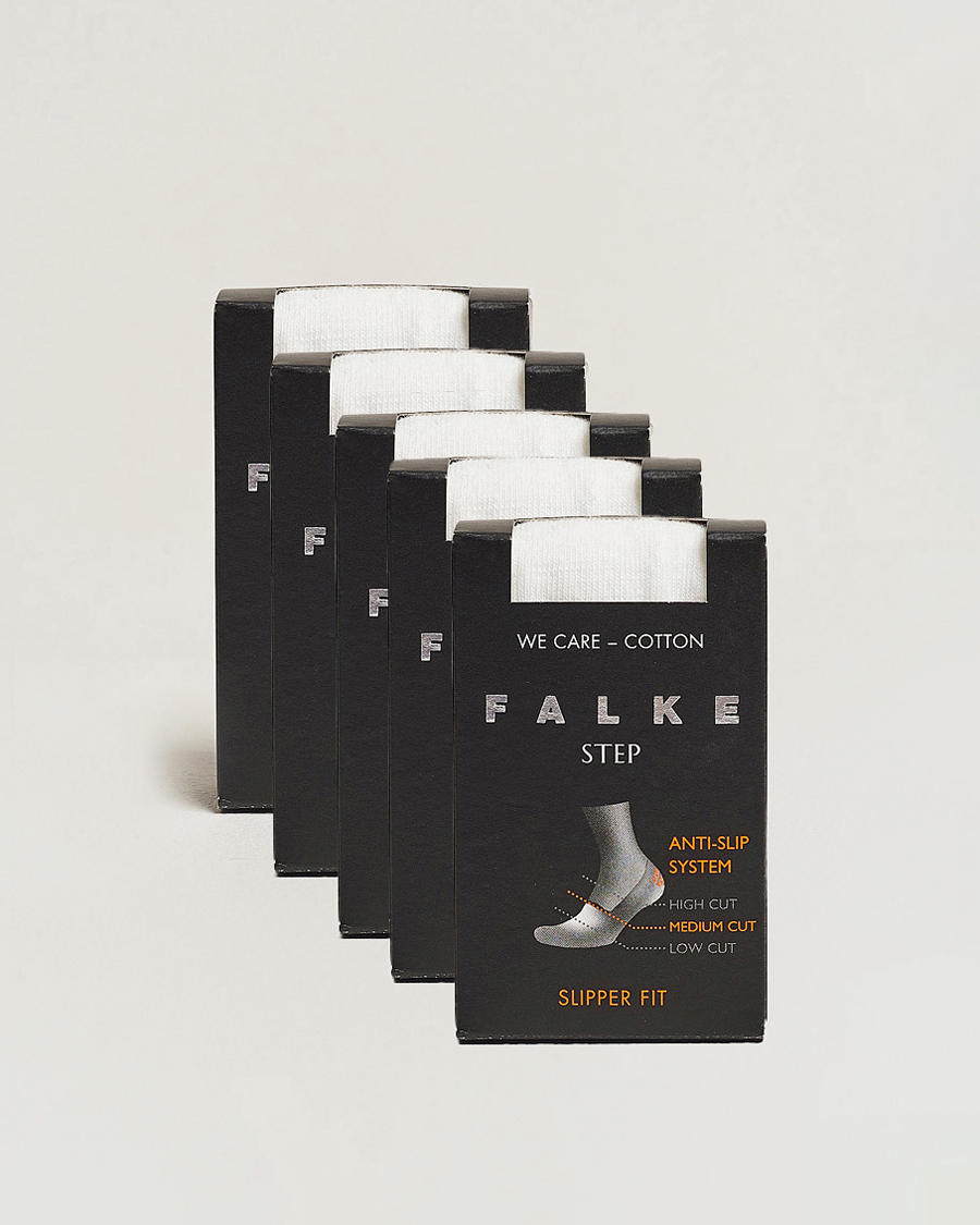 Herre | Undertøj | Falke | 5-pack Step In Box Loafer Socks White