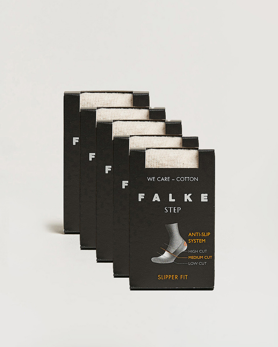 Herre | Undertøj | Falke | 5-pack Step In Box Loafer Socks Nature
