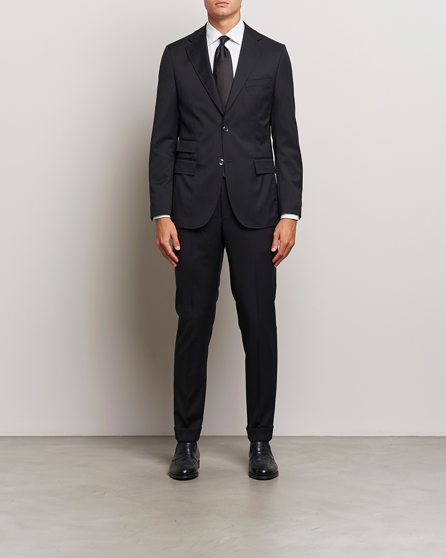 Herre | Jakkesæt | Morris | Heritage Prestige Wool Suit Black