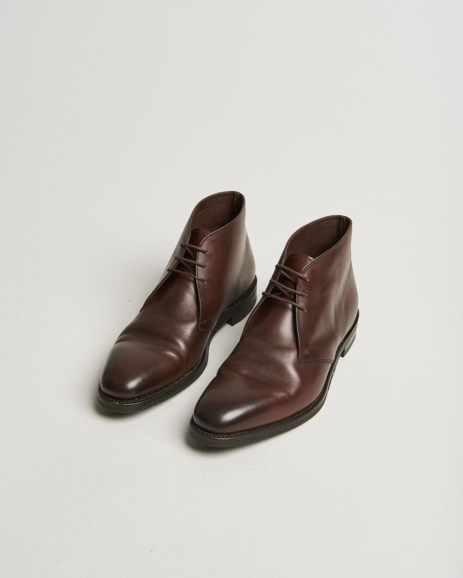 Herre | Loake 1880 Pimlico Chukka Boot Dark Brown Calf | Pre-owned | Loake 1880 Pimlico Chukka Boot Dark Brown Calf