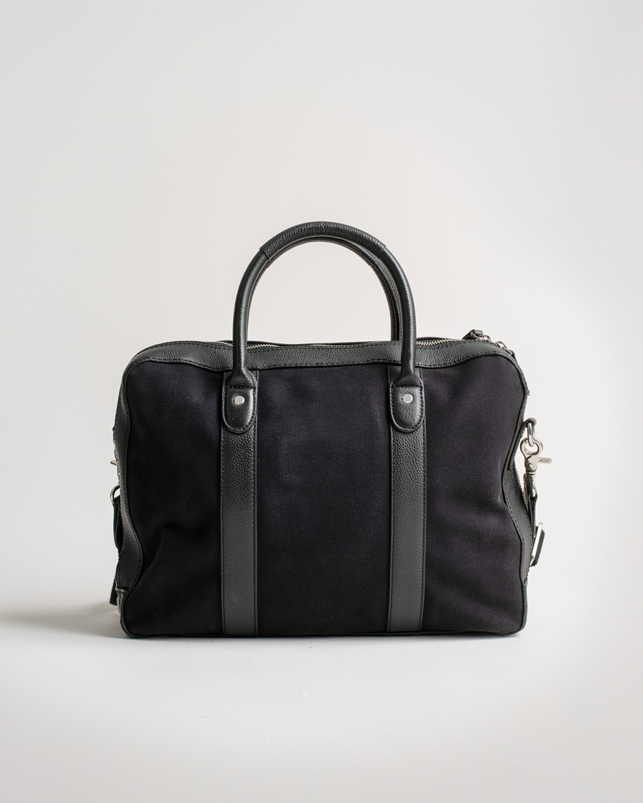 Herre | Baron Computer Tote Black Canvas | Pre-owned | Baron Computer Tote Black Canvas