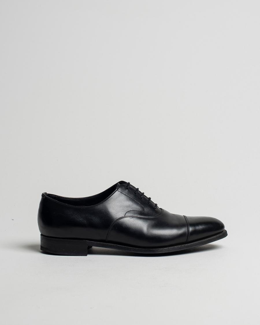Herre | Edward Green Chelsea Oxford Black Calf | Pre-owned | Edward Green Chelsea Oxford Black Calf