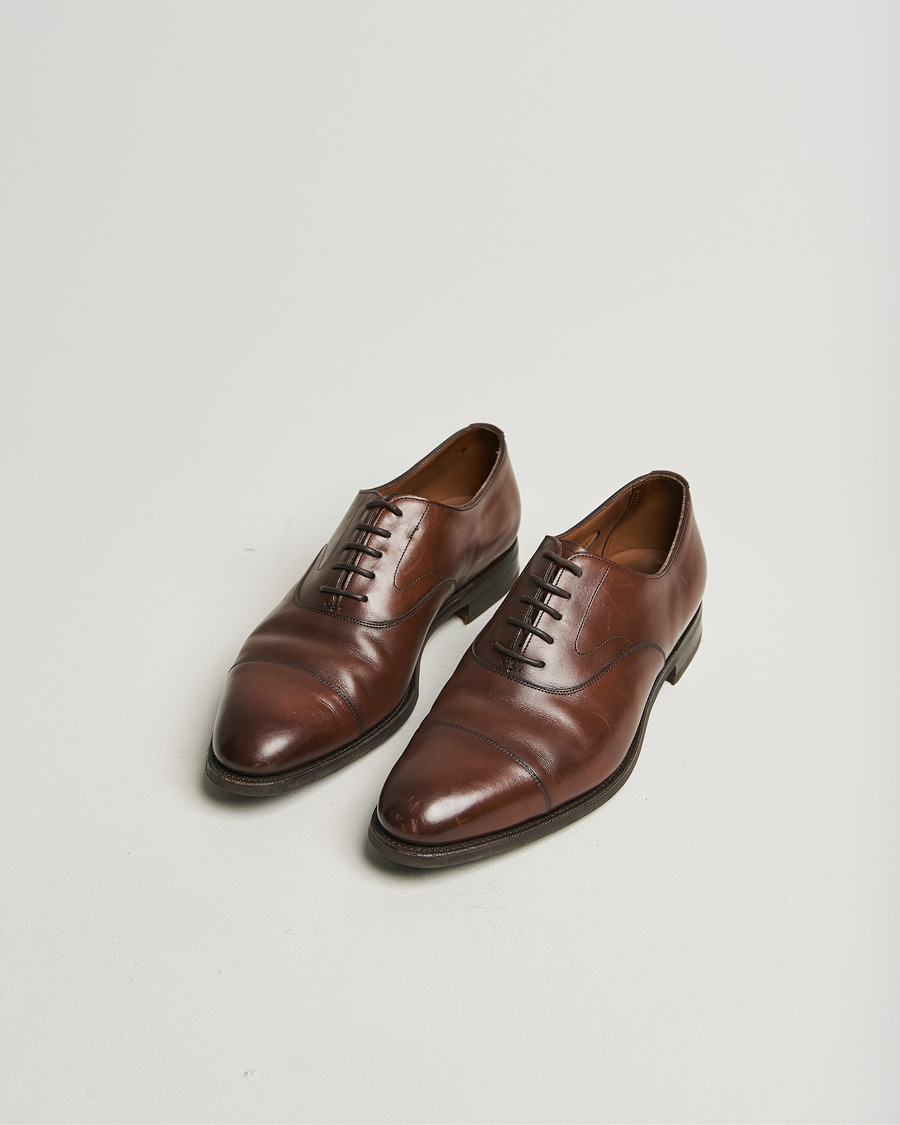 Herre | Edward Green Chelsea Oxford Dark Oak Calf | Pre-owned | Edward Green Chelsea Oxford Dark Oak Calf
