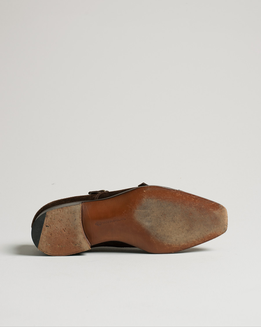 Herre | Edward Green Westminster Double Monk Mink Suede | Pre-owned | Edward Green Westminster Double Monk Mink Suede