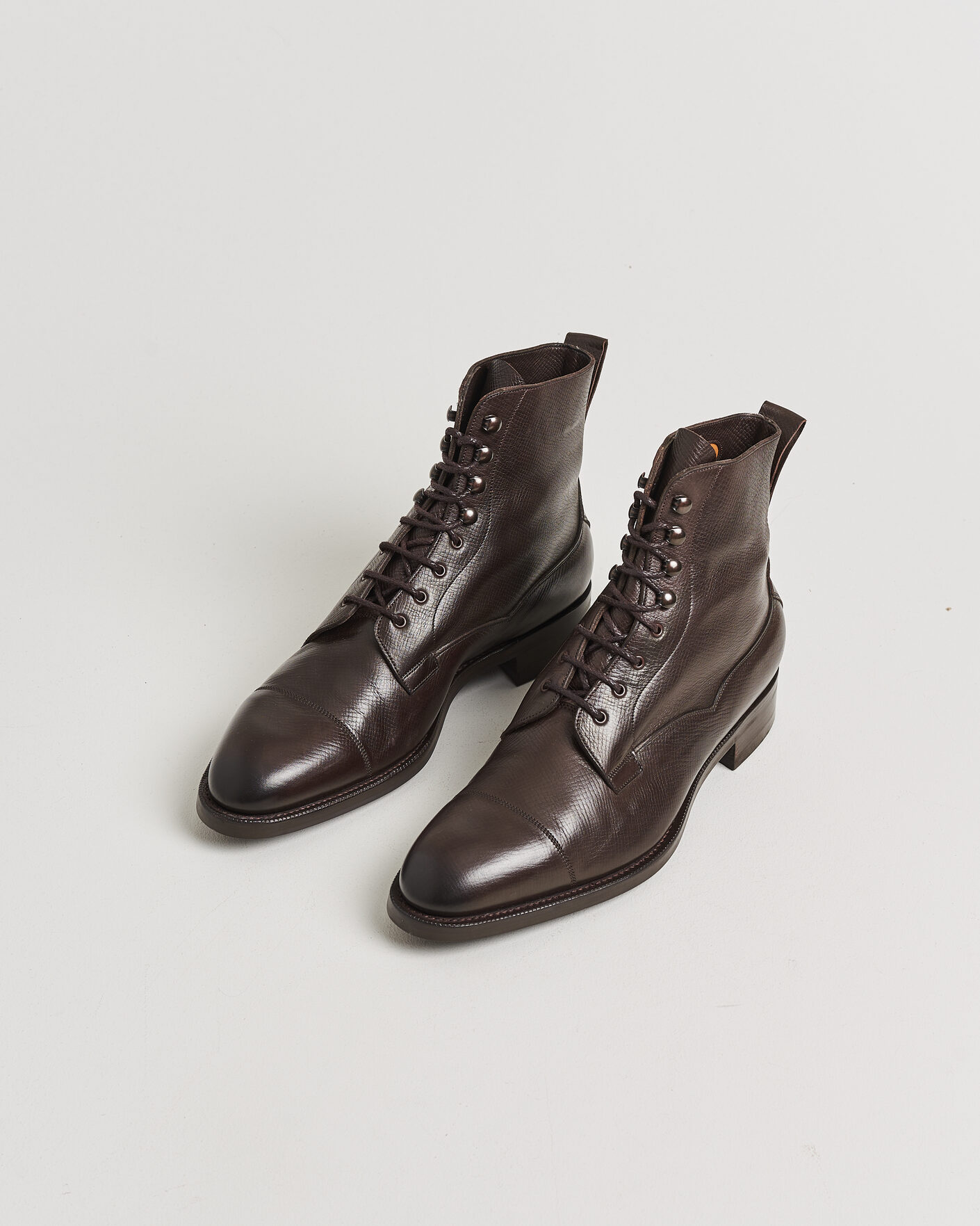 Herre | Pre-owned Randsyede sko | Pre-owned | Edward Green Galway Grained Boot Dark Brown Utah Calf UK10,5 - EU45