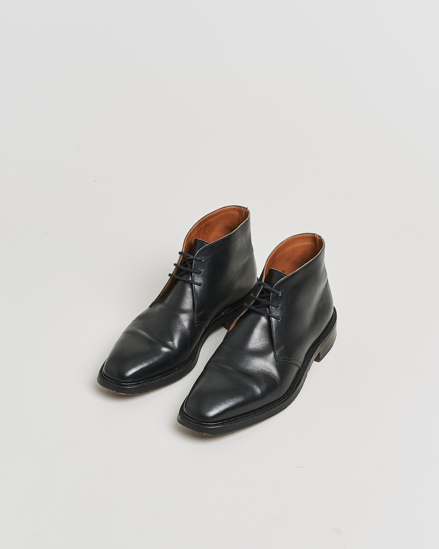 Herre | Pre-owned Randsyede sko | Pre-owned | Crockett & Jones Holborn Chukka Black Calf UK8 - EU42
