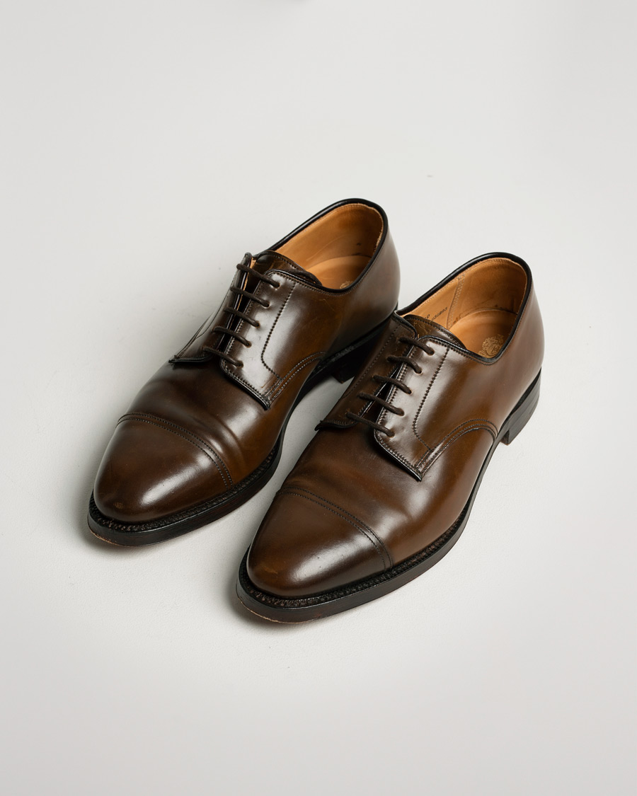 Herre | Crockett & Jones Bradford Derby Dark Brown Cordovan | Pre-owned | Crockett & Jones Bradford Derby Dark Brown Cordovan