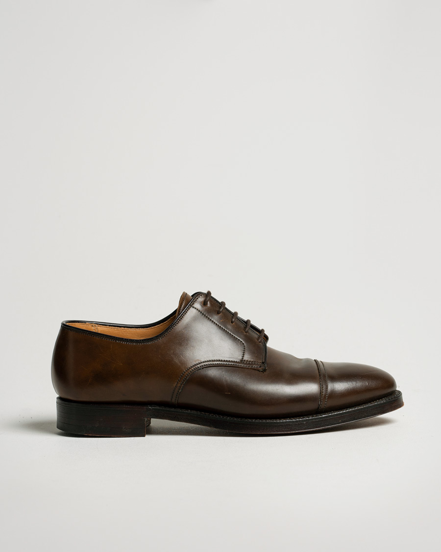 Herre | Crockett & Jones Bradford Derby Dark Brown Cordovan | Pre-owned | Crockett & Jones Bradford Derby Dark Brown Cordovan