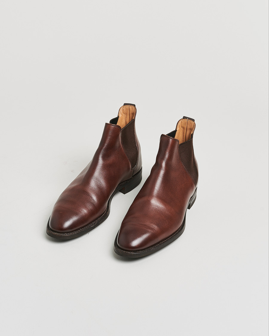 Herre | Crockett & Jones Chelsea 8 Boot Dark Brown Calf UK7 - EU41 | Pre-owned | Crockett & Jones Chelsea 8 Boot Dark Brown Calf UK7 - EU41